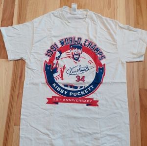 Minnesota Twins Kirby Puckett 1991 World Series Champion 25th Anniversary Shirt